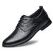First Layer Shoes Formal Leather Shoes Men's Work Lace-up Shallow Mouth Men's Shoes_vogvips.com