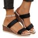 New Plus Size Women's Sandals, Fashionable And Casual Wedge Heel Thick Soled Sandals_vogvips.com