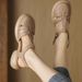 Retro Round-Toe Hollowed-Out Closed-Toe Sandals For Women 2024 Summer New Wear-Resistant Mid-Heel Soft Sole Thick-Soled_vogvips.com