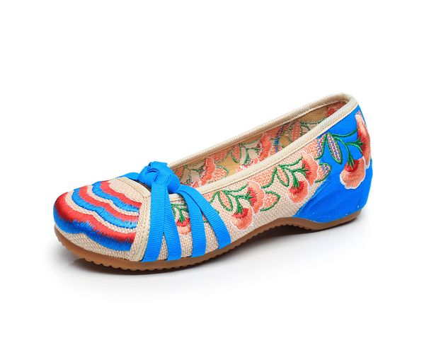 Woven Decoration Oxford Sole Shallow Cut Women's Embroidered Cloth And Single Shoes_vogvips.com