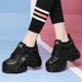 Thick Sole With An Inner Height Increase Of 10Cm, Dad Shoes, Women's 2024 Spring And Summer New Style Mesh Breathable_vogvips.com