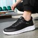 Euro Step Summer Breathable Hollow Mesh Large Size Thick Sole Casual Sports Black Deodorant Running Shoes Men's Travel_vogvips.com