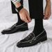 Suitable For All Seasons Shoes Large Glossy Loafers 38-48 Size Pin Buckle British Trend Hairstylist Social Spirit Little Le_vogvips.com