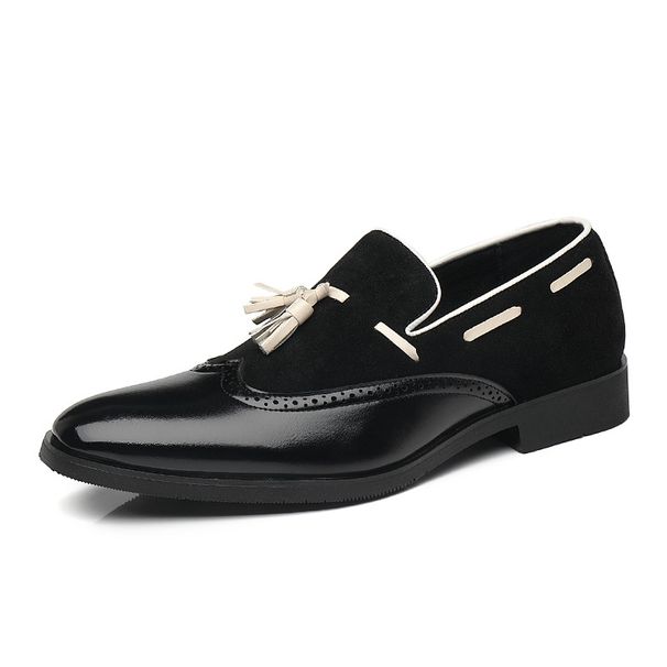 Men's slip-on bean shoes men's plus-size fringe loafers_vogvips.com
