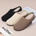 2025 Summer New Mesh Flat Soft Sole Comfortable Slip-On Fashion Versatile Breathable Half Slippers_vogvips.com