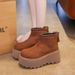 Snow Boots Thick-soled New Velvet Zipper Thermal Cotton Boots Versatile Casual Women's Short Boots_vogvips.com