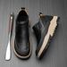 European Warm Series Men's Autumn Winter New Soft Cowhide Lightweight Slip-On Genuine Leather Padded Short Boots Casual Shoes_vogvips.com