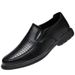 Leather Shoes Men's Casual Shoes Dress Flat-bottomed Sneakers_vogvips.com