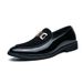 New Fashion Men's Brown Business Casual Loafer Shoes Daily Office Black Buckle Monk Men's Shoes One Foot Cover Banquet Dress Wedding Leather Shoes_vogvips.com