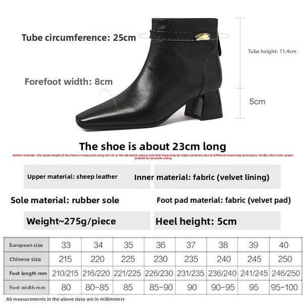 Cameido Textured Sheepskin Genuine Leather Boots Children 2025 Winter Fleece Thick-Heeled Back Zipper Fashion Short Boots_vogvips.com