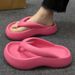 4.0 Thick Soles Increase The Feeling Of Stepping On Feces, EVA Clip Foot Flip Flops Women's Summer Beach Vacation_vogvips.com