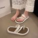 Shoes Women's Rhinestone Bow Flip Flops Casual Beach Wear Stylish Versatile Summer For Formal & Casual For Women_vogvips.com