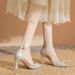 7500B Pointed Toe Glitter Wedding Bridesmaid Banquet High Heels French Style Elegant Socialite High-end Women's Shoes_vogvips.com