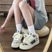 Women's Trendy Loafers, 2026 Autumn New Vintage Denim Versatile Casual Sneakers, Women's Fashion Color-blocking_vogvips.com