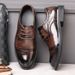 British Wedding Groomsmen, Formal High-end Sense, Derby Leather, Italian Business Attire, Versatile Men's Leather Shoes_vogvips.com