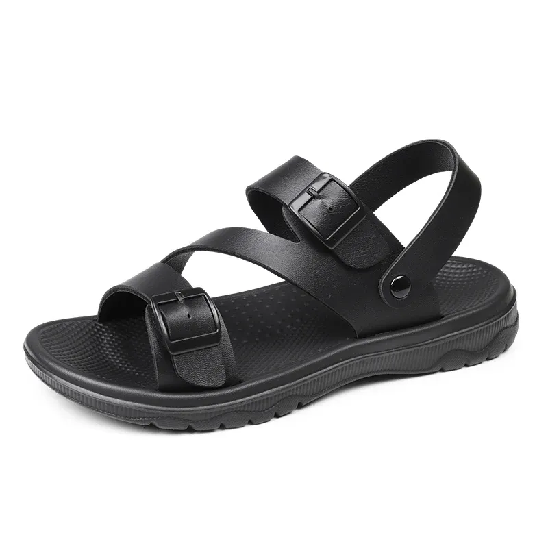 Summer Sandals For Men Outdoor Casual Sport Slippers PU Leather Non-slip Breathable Roman Beach Flip-Flop Garden Shoes_vogvips.com