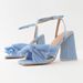 Women’s Shoes new sandals high heeled thick heeled bow silk retro fairy shoes_vogvips.com