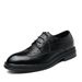 Spring New Men's Casual Single Pointed Business British Style Trendy Lacing Personalized Fashion Small Leather Shoes_vogvips.com