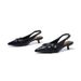 New White Pointed-toe Kitten Heel Sandals With Back Strap Design, Embodying French Elegance And A Touch Of Luxury Sophistication._vogvips.com
