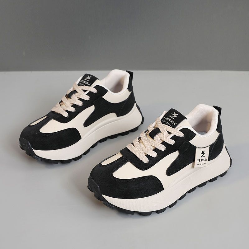 YB2F28 New Breathable White Shoes 2025 Spring And Autumn Wear Resistant Casual Thin Bottom Heightened Korean College Sneakers_vogvips.com