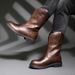 26ss High Tube Amekaji Work Men's Style Western Cowboy Trendy Motorcycle Riding Boots_vogvips.com
