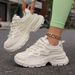 2024 Autumn New Dad Korean Edition Round Head Thick Bottom Increased Casual Lace Sports Women's Shoes Trendy_vogvips.com