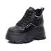 Women's Martin With Hidden Height Increase 8cm, Short Boots For Petite Women, British Style, 2023 Autumn Winter New_vogvips.com