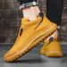European Warm Series Autumn Winter Sports Casual Leather Men's Slip-On Work Soft Sole Wear-Resistant Safety Shoes_vogvips.com