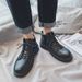 European Warm Series British Style Martin Boots For Men, Summer Versatile Mid-Top Casual Black Short Boots, Korean Version Trendy Waterproof_vogvips.com