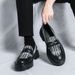 Loafers, Brogue Carved Trendy Thick-soled Height-increasing Slip-ons, Business Casual Large-toe Leather Shoes, Men's_vogvips.com