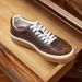 Men's Premium Leather Training Shoes - Breathable Low-Top Sneakers With Two-Tone Design For Casual & Outdoor Wear_vogvips.com