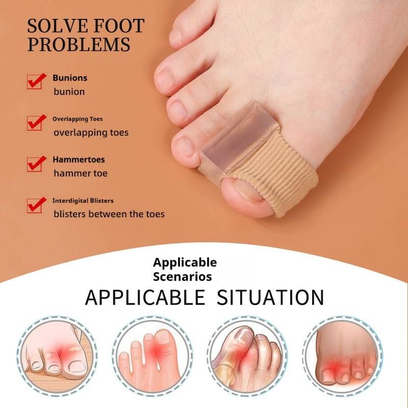 Silicone Bunion Corrector & Toe Separator – Skin-Tone Adjustable Splint For Hallux Valgus & Overlapping Toes (S/L Sizes, Unisex)_vogvips.com