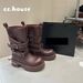 Unisex Mickey Mouse Head Martin Boots Dark Work Boots Belt Buckle Retro Motorcycle Boots Venom Fashion Boots_vogvips.com