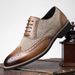 .Men's Retro Daily Casual Shoes For Business Formal Embossed Block Pattern Comfortable And Breathable Men's Shoes_vogvips.com