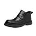 European Warm Series Men's High-Top Winter Genuine Leather Fleece-Lined Warm Business Casual Thick-Soled Loafers_vogvips.com