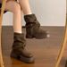 women's Front-zip Long 2025 Winter Versatile Round-toe High-tube Riding Boots_vogvips.com