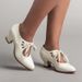 New Hollow-out High-heeled Lace-up Plus-size Women's Casual Shoes_vogvips.com