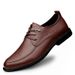 Round Head Lace-up Hand-stitched Men's Shoes Men's Dress Work Rubber Non-slip Sole_vogvips.com