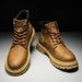 European Warm Series 2025 Summer New High-top Martin Boots Versatile Thick-soled Casual Leather Work Board Trendy Shoes For Men_vogvips.com