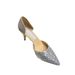 2025 Spring New Women's Sandals Pointed Toe Shallow Mouth Hollow Sequin Thin Heel Sexy Versatile Color Block High H_vogvips.com