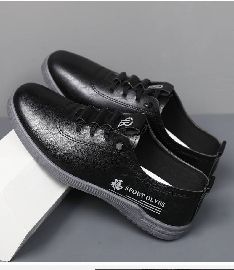 Men's Leather White Sneakers - Waterproof Casual Shoes For Running & Daily Wear_vogvips.com
