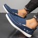 CRQQS Men's Slip-On Canvas Shoes - Breathable & Lightweight Casual Loafers For Spring, Summer & Fall - Comfortable Elastic Low-Top Sneakers In Black_vogvips.com