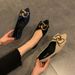 Flat Bottomed Bean Shoes Women In Spring New Popular And Versatile Korean Version Of Instagram Shallow Mouth_vogvips.com