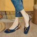 French Style Low Heel Retro Closed Toe 2025 Summer New Backless Horsebit Suede Strap Sandals For Women_vogvips.com