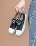 Top Layer Cowhide 2024 Elastic Band Slip-On Fashion Casual Large Size White Women's Shoes_vogvips.com