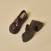 Loafers For Women Spring New Metal Buckle British Style Genuine Non Slip Thick Sole Small Leather Height Increasing_vogvips.com