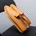 Genuine Leathe Mens Loafes Handmade Casual Comfotable Slip-On Flats Anti-Slip Diving Shoes Male Leisue Walk_vogvips.com