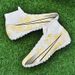 Soccer Shoes Football Shoes High Top Youth Primary And Secondary School Students Training Shoes AG Long Nail Broken Nail Rubber Nail Football Shoes_vogvips.com