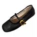 Soft-soled Mary Jane Leather Shoes, Low-cut, 2025 New Summer Commuter Versatile Single-strap Flat Women's Shoes_vogvips.com
