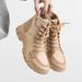 Women's Martin Thick Sole 2024 Spring New Korean Trendy Student Campus Style Versatile Canvas Riding Ankle Boots_vogvips.com